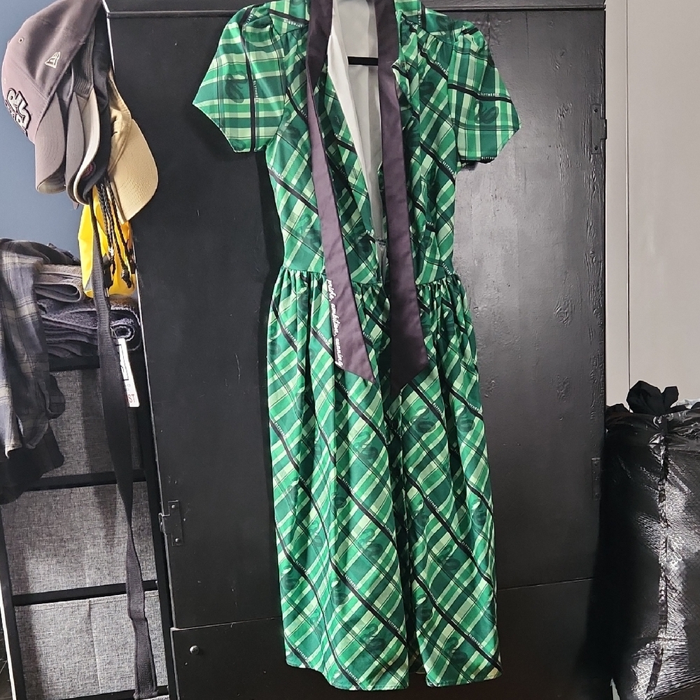 Green Plaid Slytherin Women's Dress